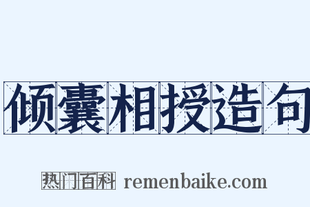 倾囊相授造句是什么意思的图片